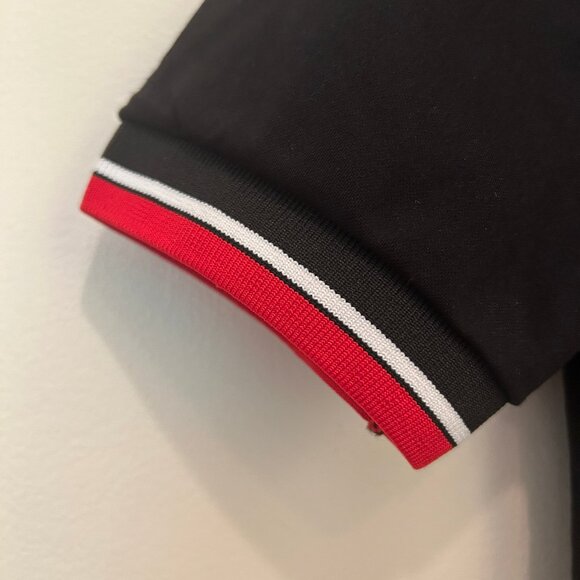 Fendi black/red short-sleeved mini polo dress sz M - Picture 6 of 9